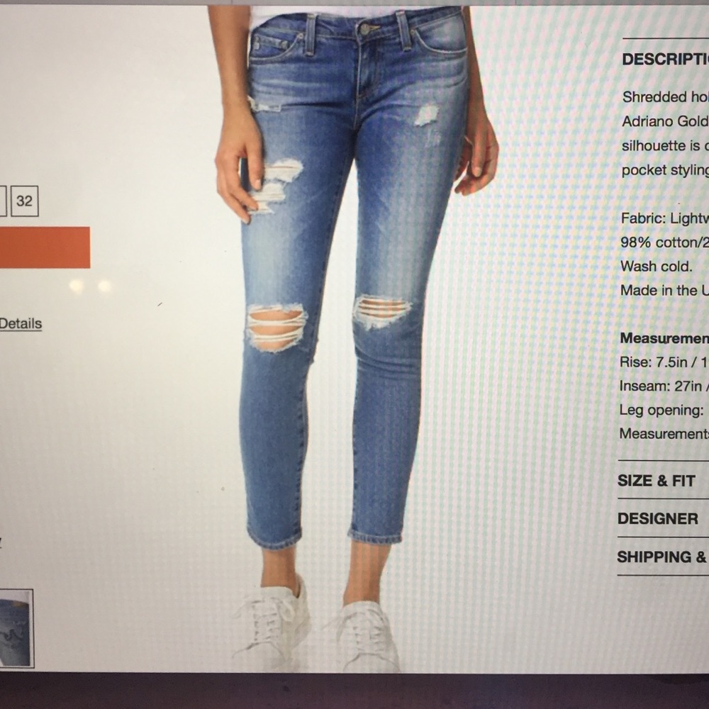 AG The Stilt cigarette jeans