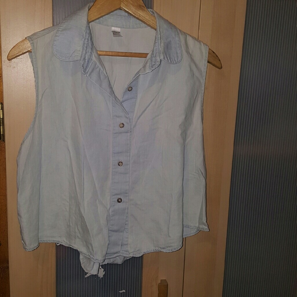 Baby Blue Denim Top