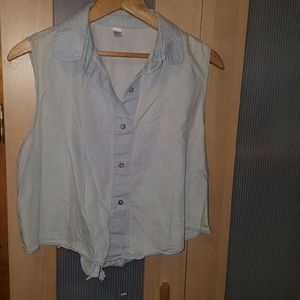 Baby Blue Denim Top