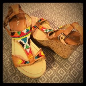 MIA beaded, tall wedges