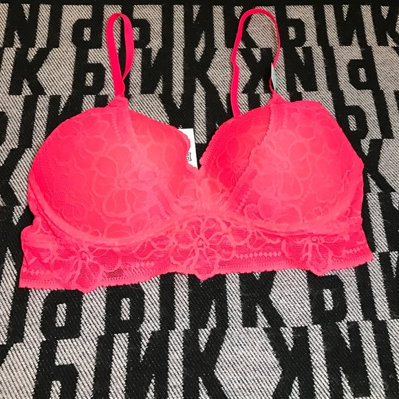 SALE  VS PINK PADDED PUSH UP BRA NWT - Picture 2 of 3