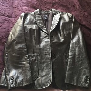 Black GAP leather jacket