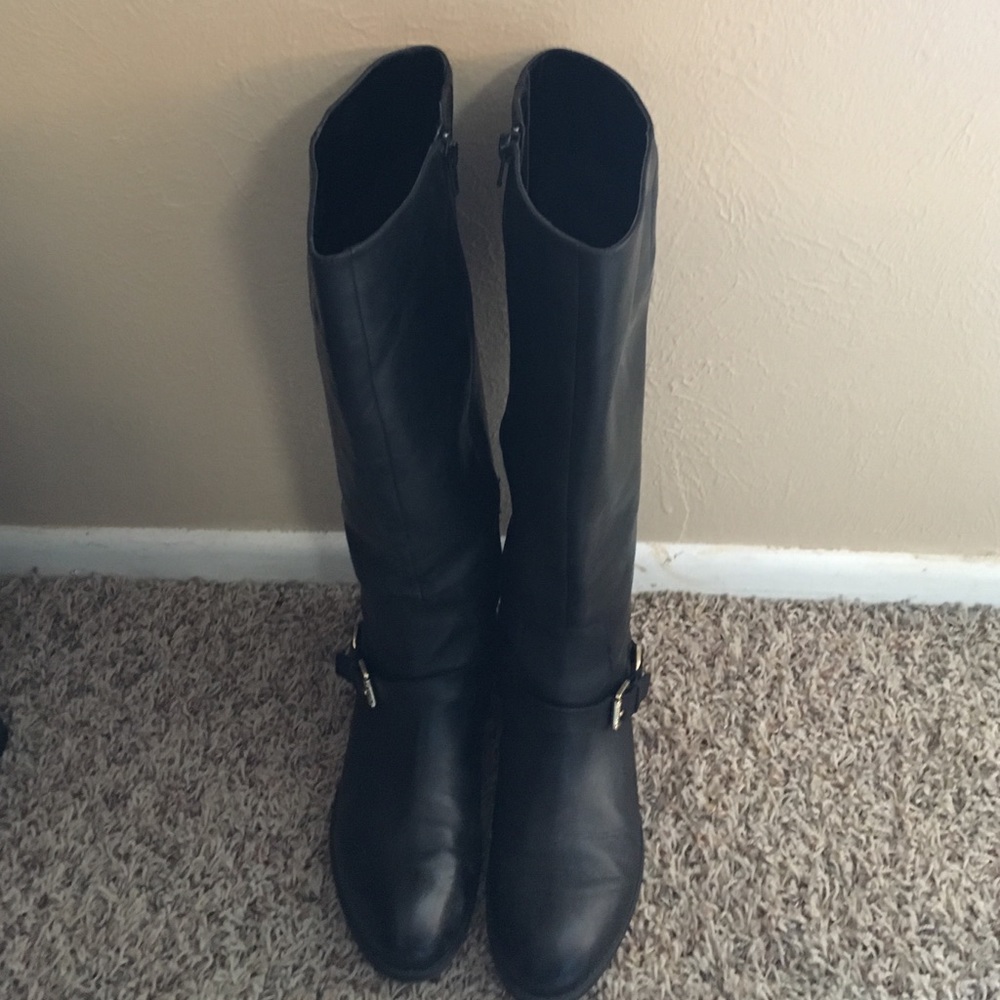 Ralph Lauren Black Tall Riding Boots