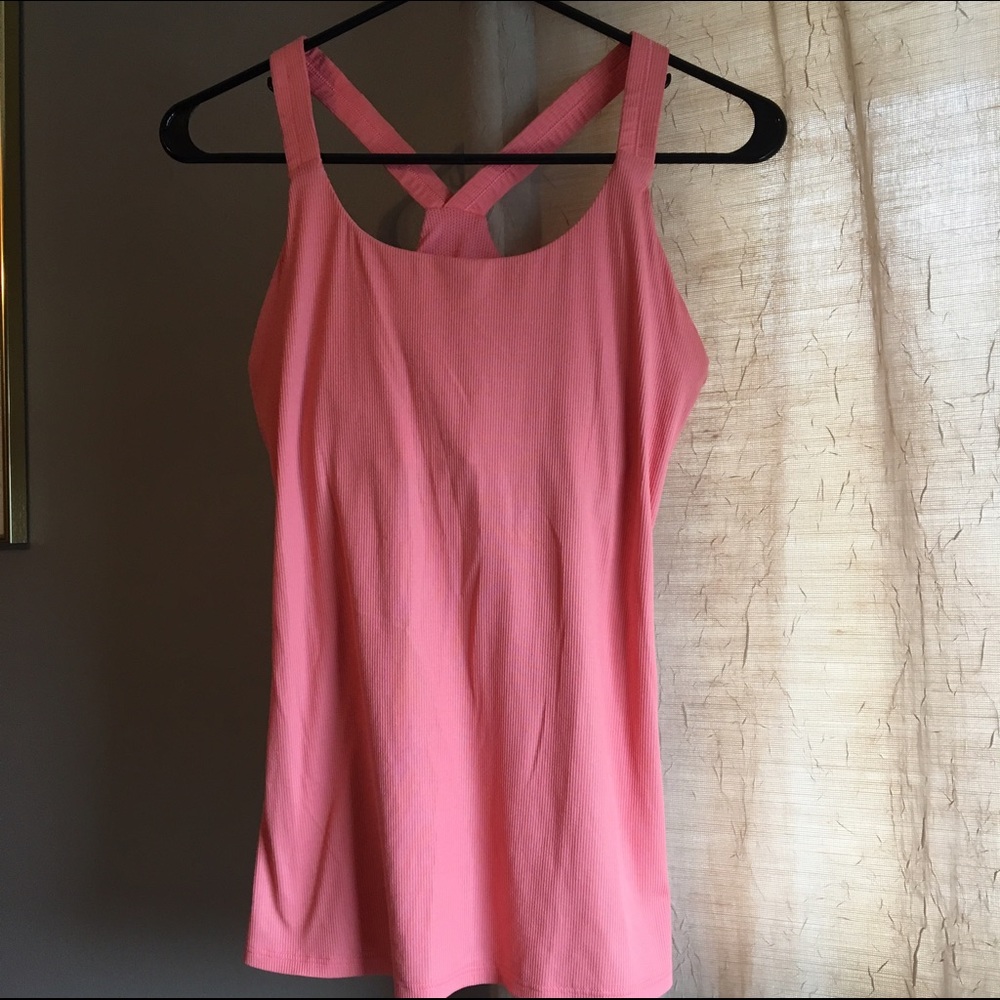 Athleta tank, orange, small