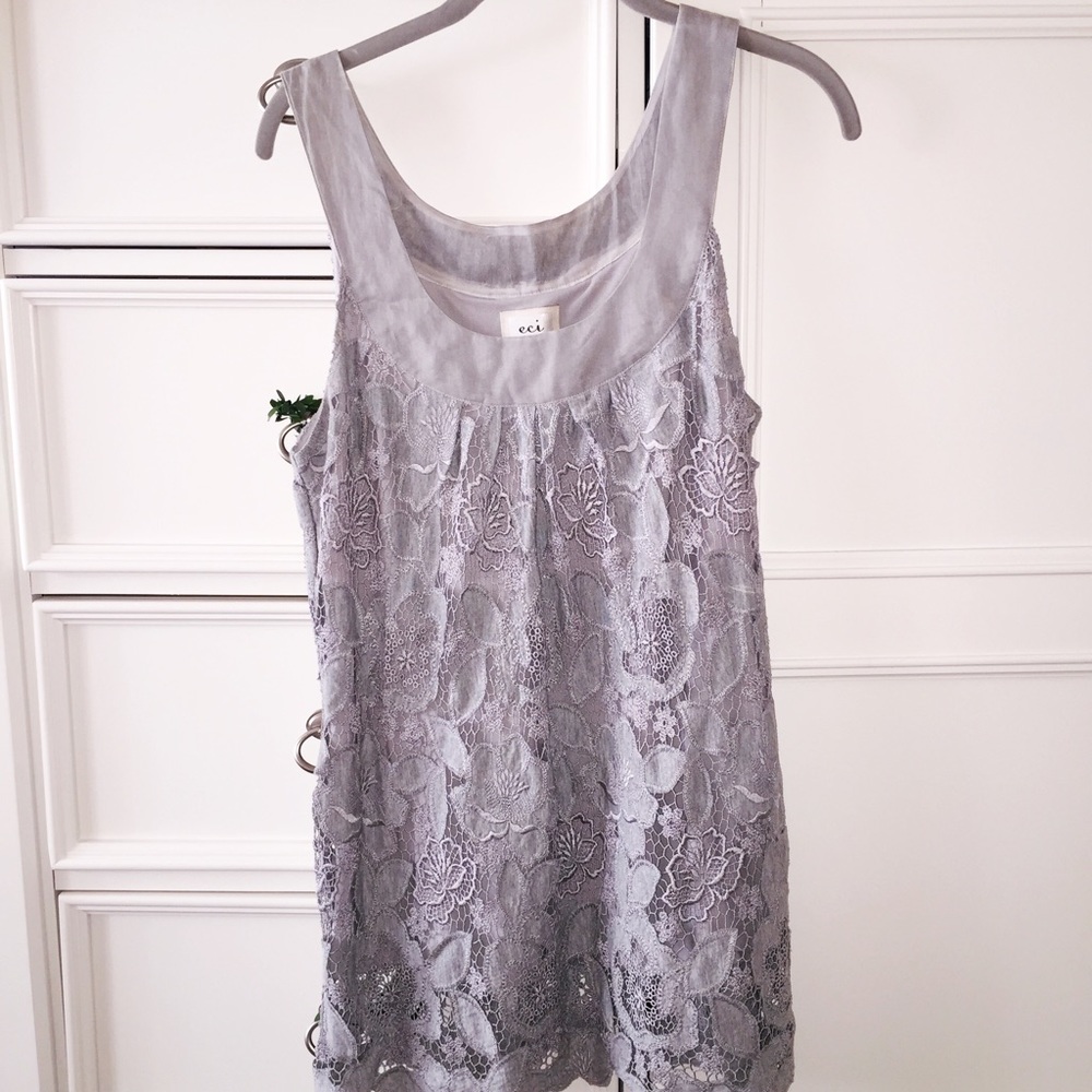 Grey Lace Blouse/Dress