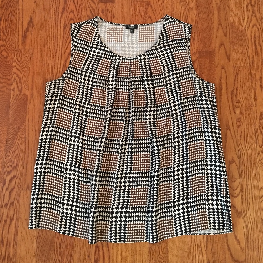 Talbots silk houndstooth blouse