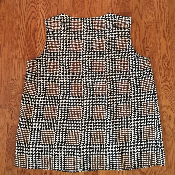 Talbots silk houndstooth blouse - Picture 2 of 4