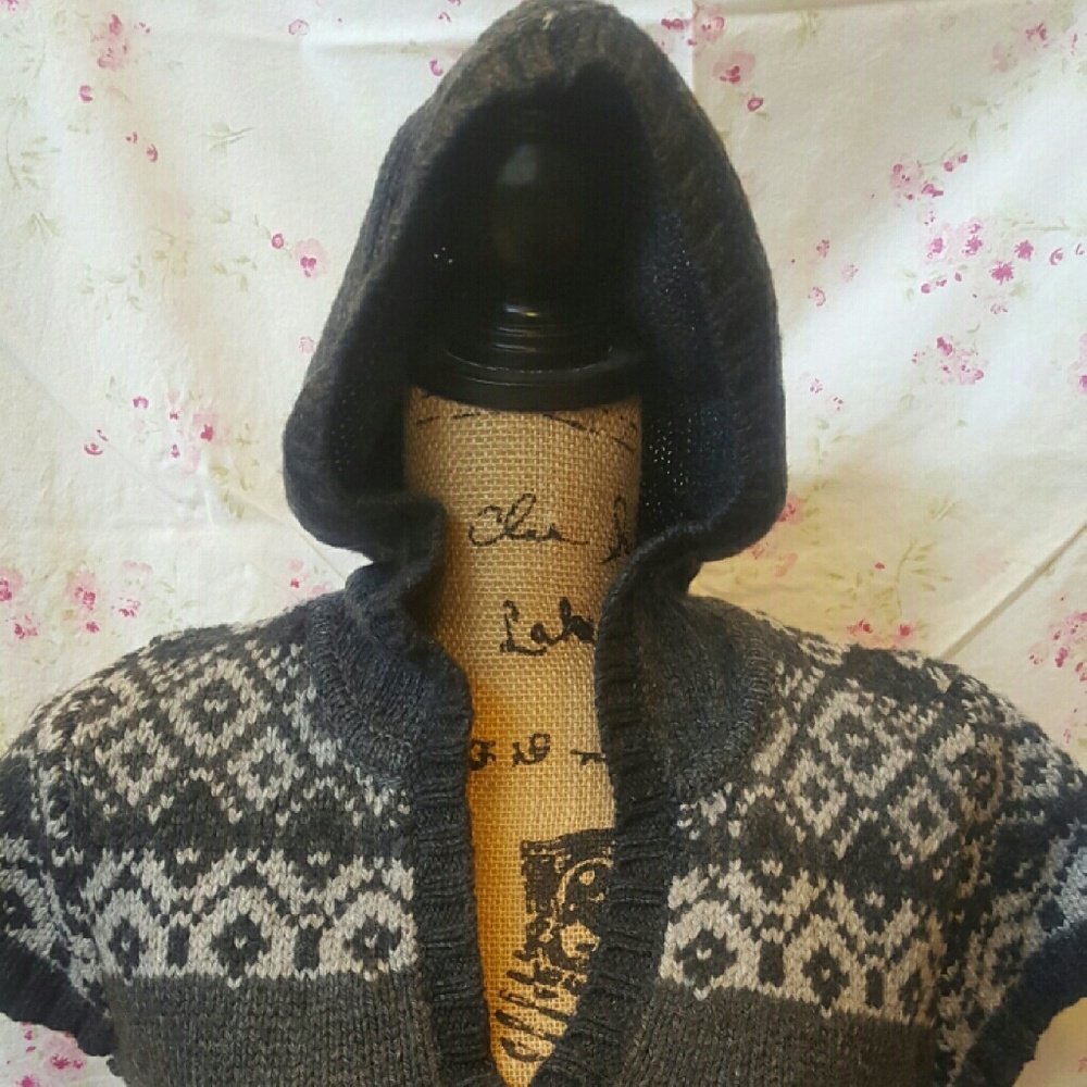 RUFF HEWN S long Gray hooded sweater