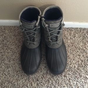 Sperry Brown and Navy Duck Boots