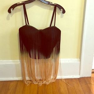 Tassel overlay - crop top