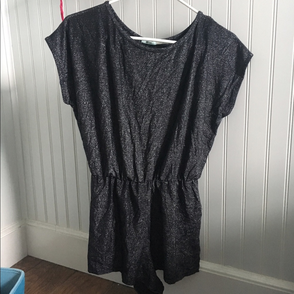Black and silver sparkly Romper