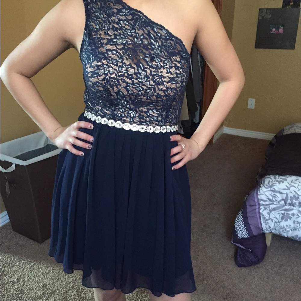Off the shoulder homecoming dress