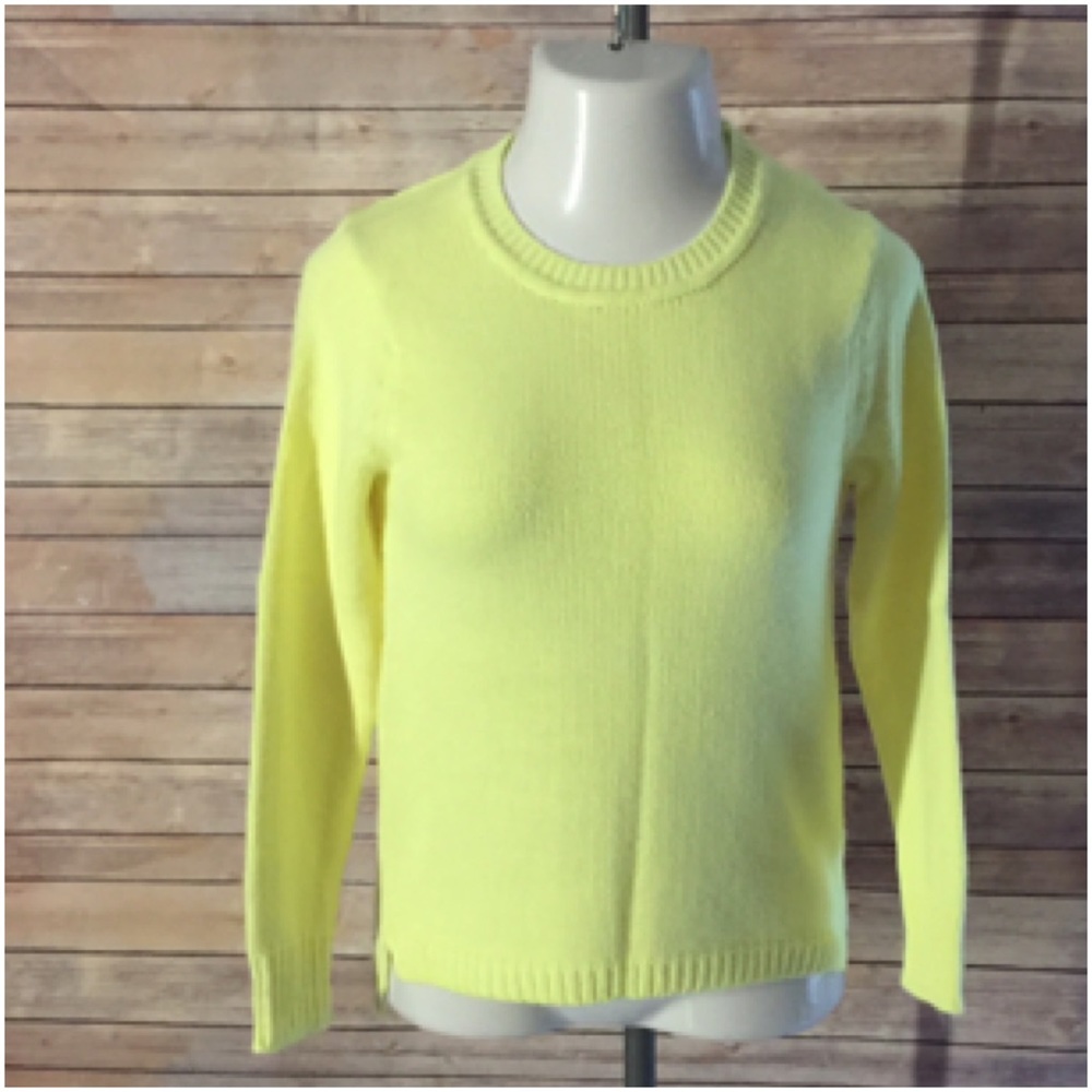 Forever 21 bright yellow green sweater Sz S
