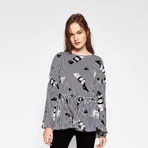 Long sleeve shirt with print