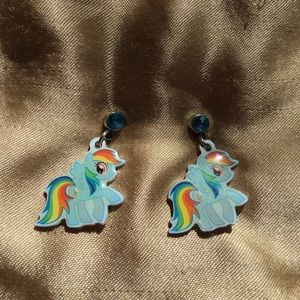 Rainbow dash earrings