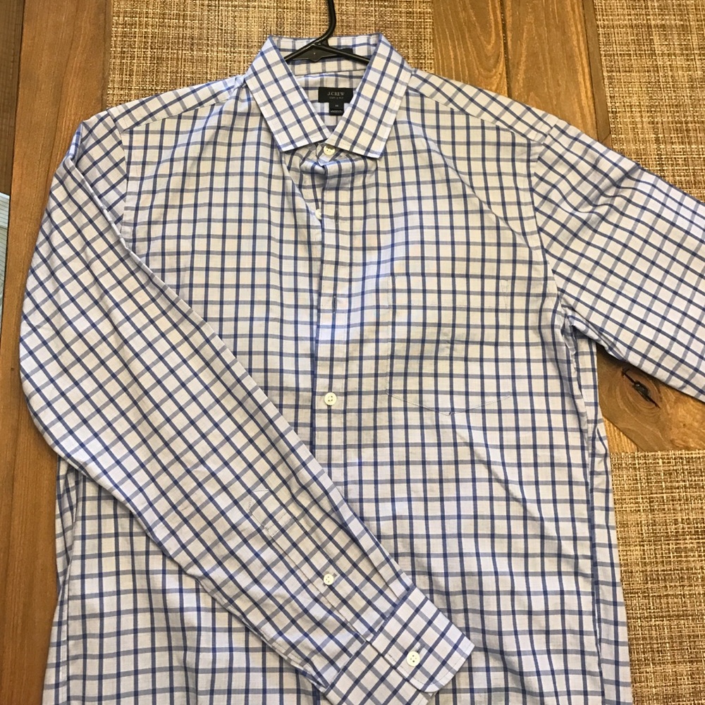Ludlow dress shirt in blue on blue check