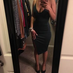 Bodycon Midi slit dress