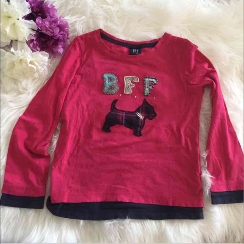 GAP KIDS 4/5 girls bff long sleeves pink