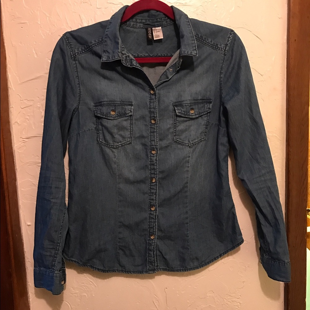 Button down chambray shirt