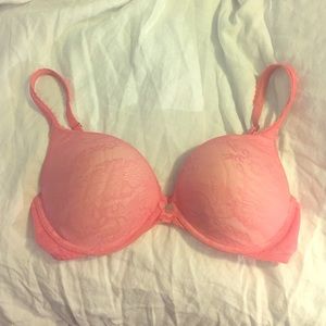 Cute Pink Lace Push-up Bra
