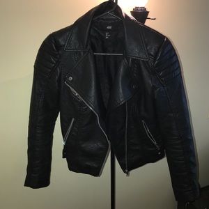 Black faux leather jacket from forever 21