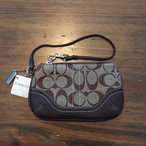 Coach Signature Jacquard Print Wristlet