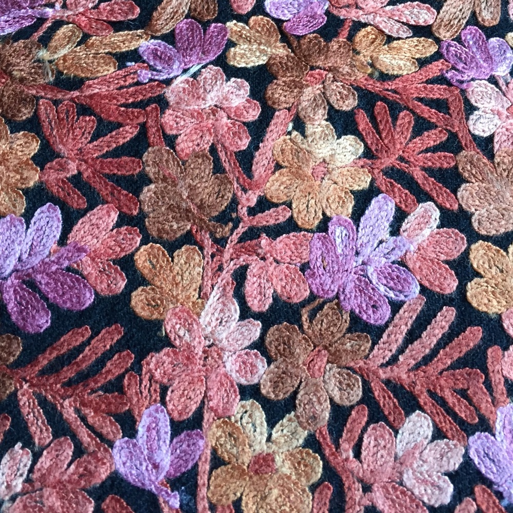 Perfect for fall! Silk embroidered Wrap/scarf