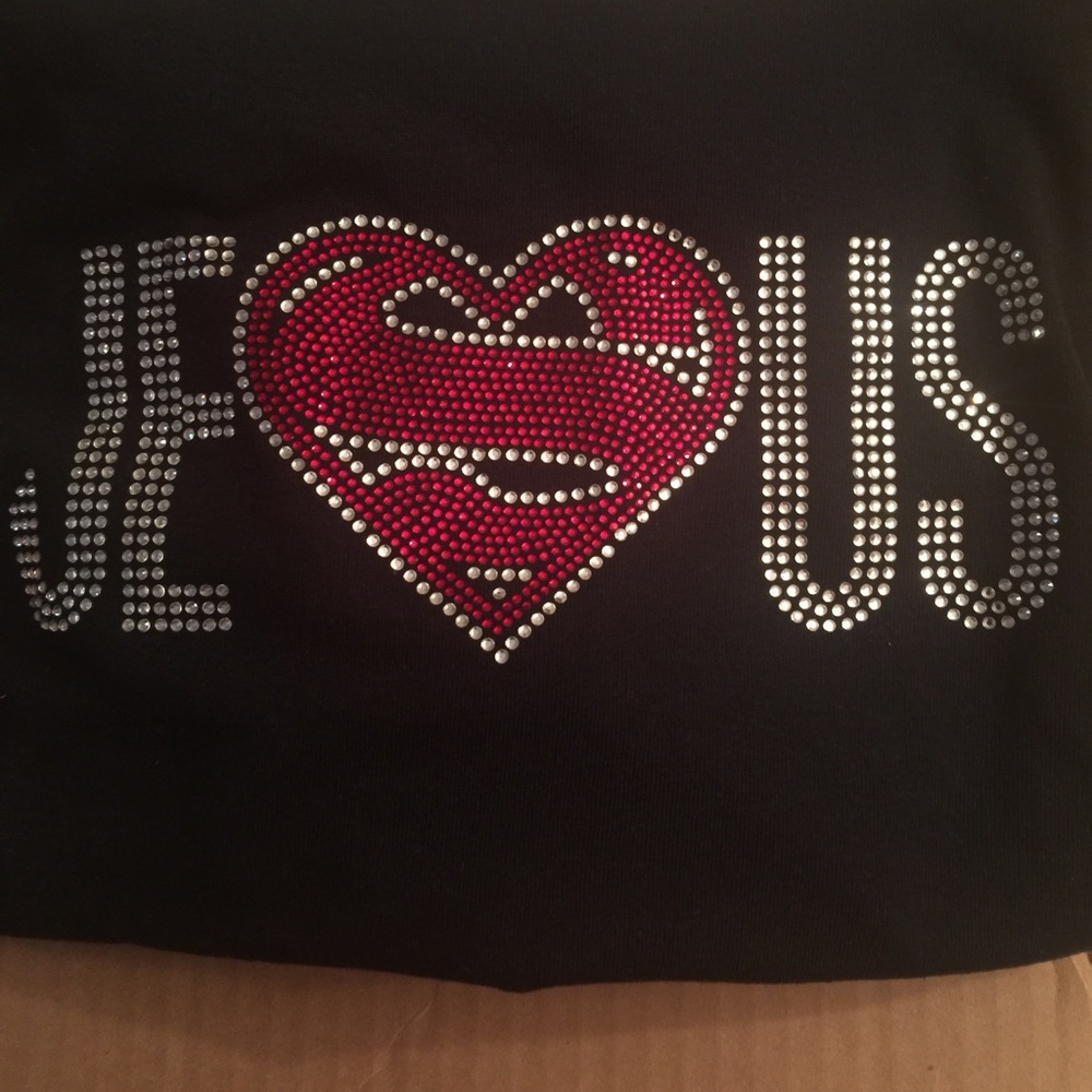 "JESUS" Rhinestone T-shirt