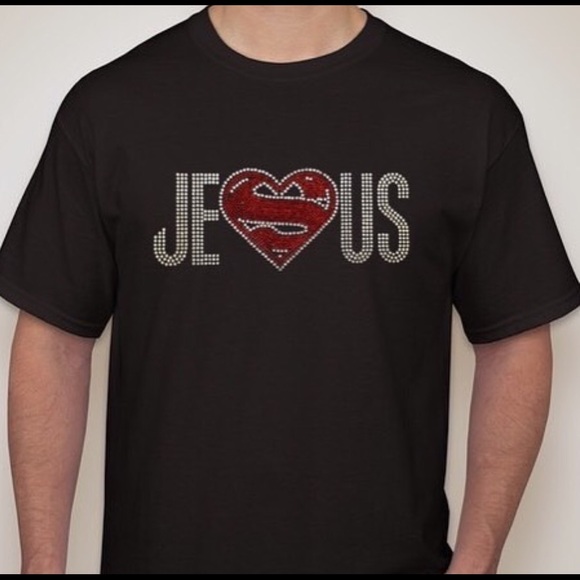 "JESUS" Rhinestone T-shirt - Picture 2 of 2
