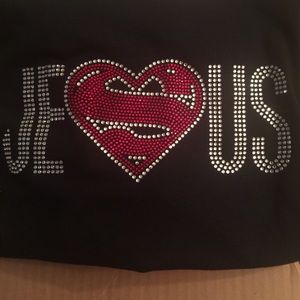 "JESUS" Rhinestone T-shirt