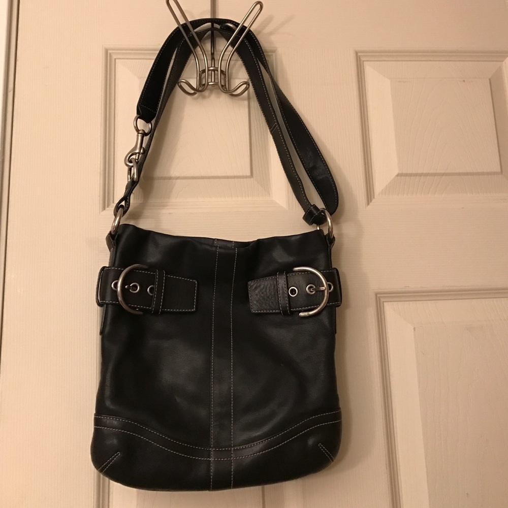 Coach Black Leather Cross body