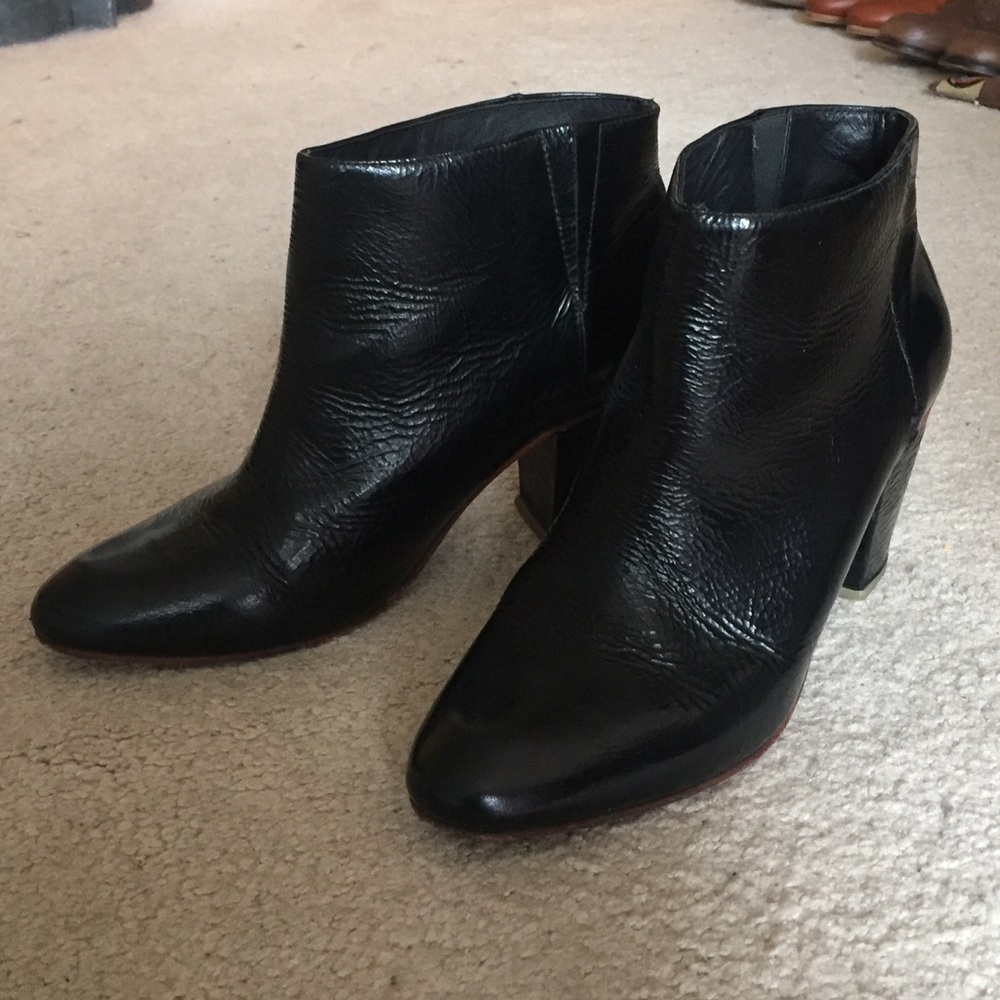 Rachel Comey Black Patent Leather Boots Size 9