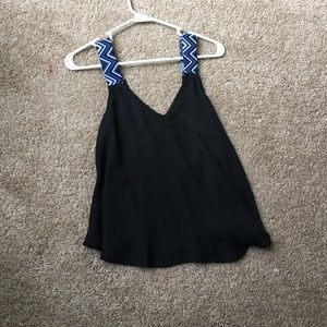 Black flowy tank top