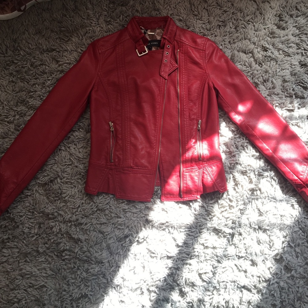Black Rivet Red Jacket