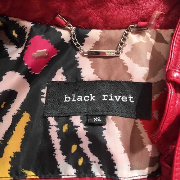 Black Rivet Red Jacket - Picture 2 of 2