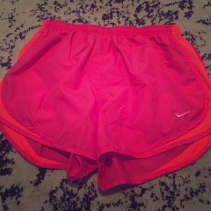 Pink/orange Nike dri-fit shorts