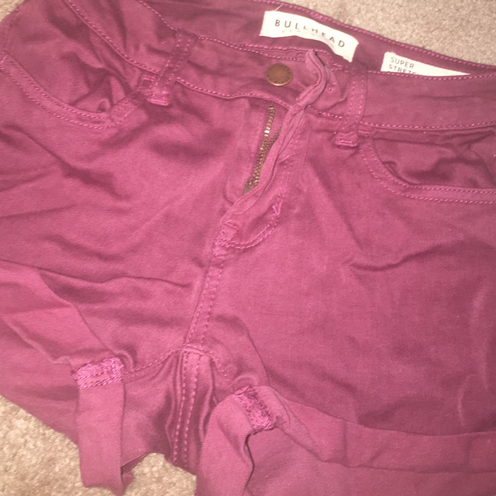 maroon shorts