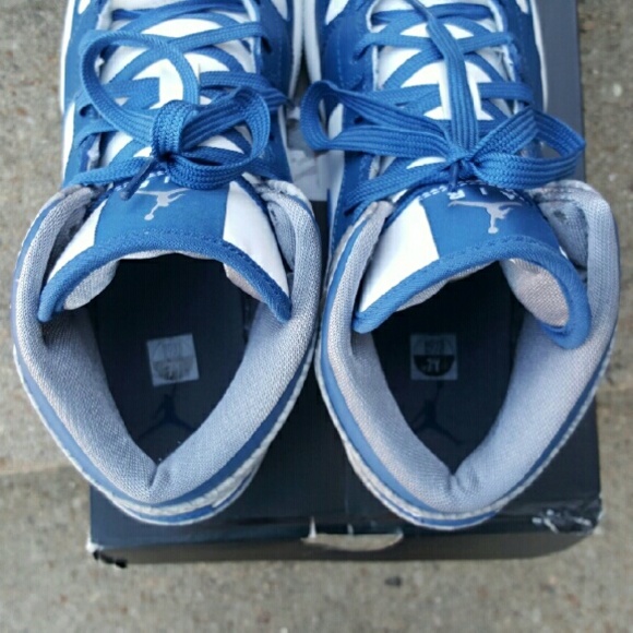 Air jordan retro 1s true blue cement rare 7y - Picture 3 of 4