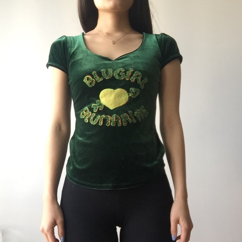 ❌SOLD❌ Blugirl by Blumarine Velvet Embroidered Top