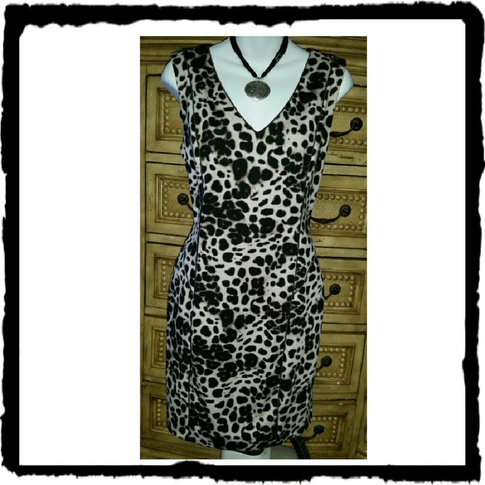 Jennifer Lopez dress, cheetah print, size 12