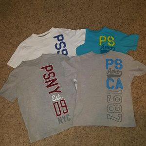 Euc Set of 4 p.s. aeropostal boys tee/ shirts tops