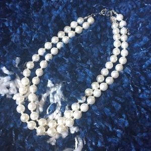 Pearl double-strand necklace