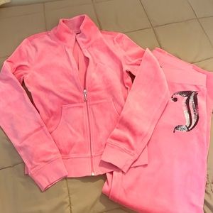 NWOT juicy couture velour tracksuit small pink