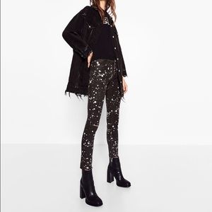 Paint detail skinny jeans