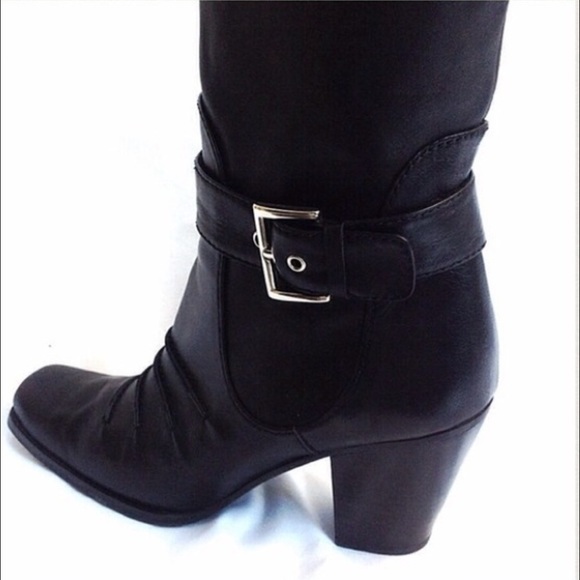 Genuine Soft Supple Black Leather Boots - Picture 2 of 5