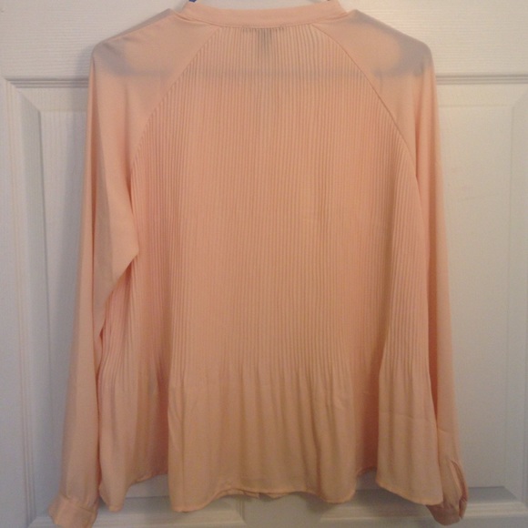 Light pink, pleated, cute, dress shirt! - Picture 2 of 4