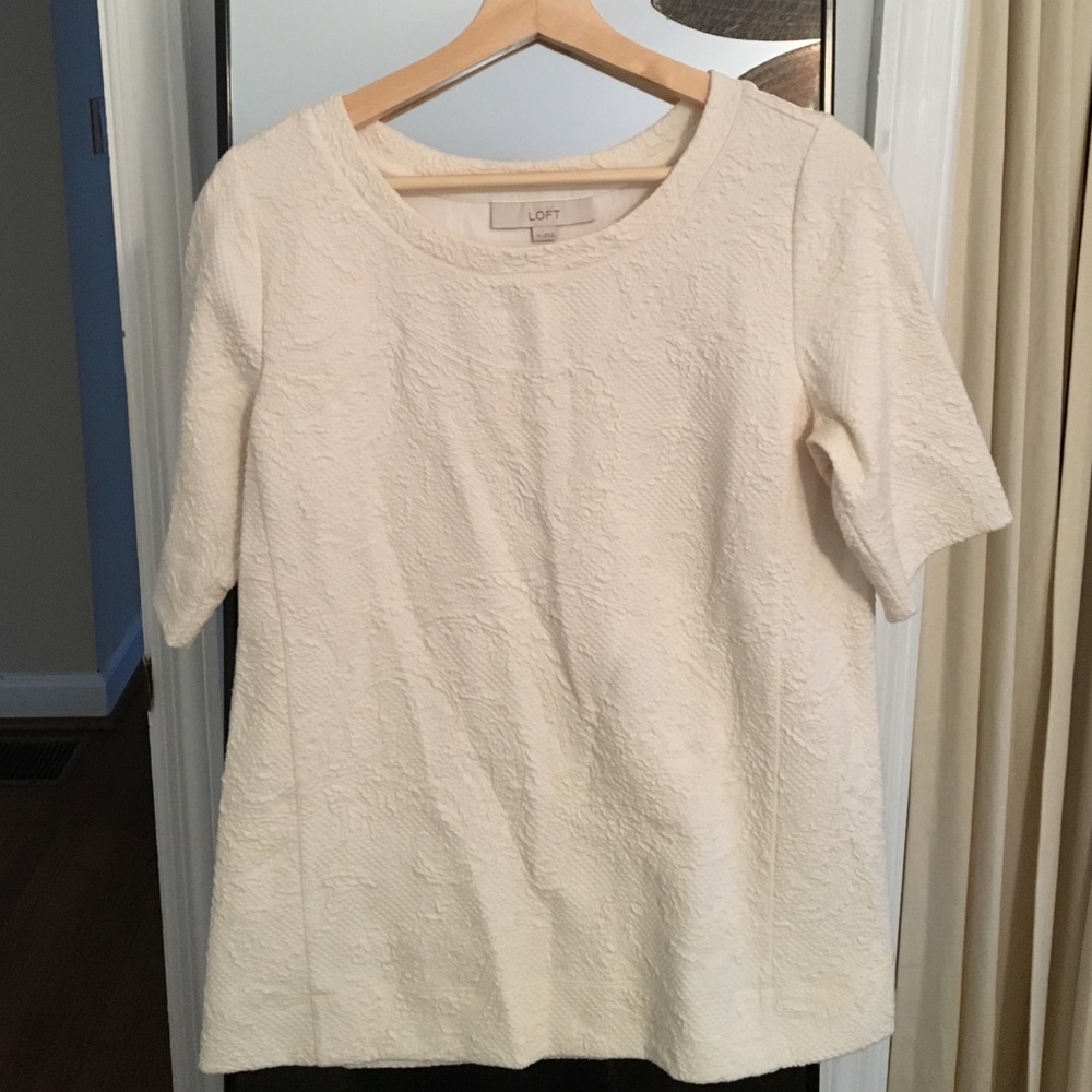 Ann Taylor LOFT Jacquard Sweatshirt Tee