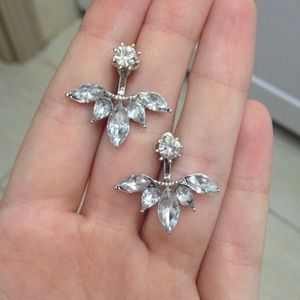 Silver Flower Earrings NWT