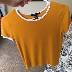 Yellow crop top