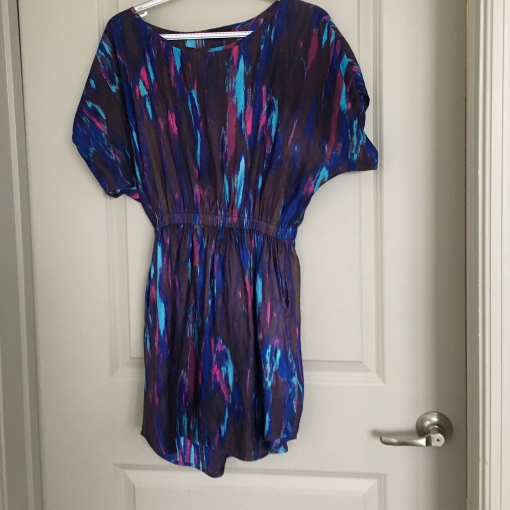 Multi color silky dress